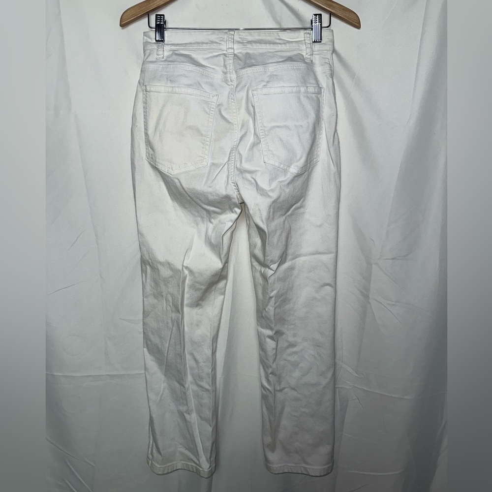 Eileen Fisher White Organic Cotton Stretch Jeans Size 6 Straight Leg Minimalist - Picture 5 of 7